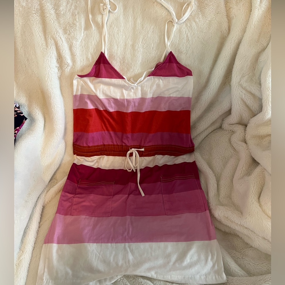 Tie shoulder cotton dress. Fits like large. Good condition